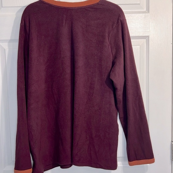 Cuddl Duds Women’s Fleece Sweatshirt/Pullover - Maroon & Orange - Size XL Tall - Picture 7 of 7